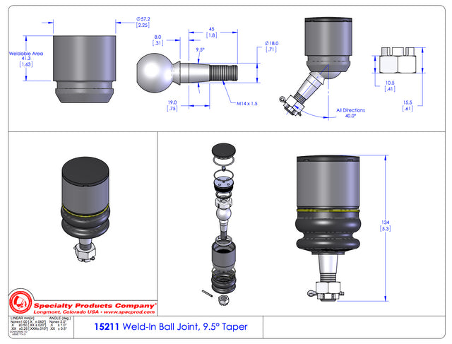 Custom Builder Upper Control Arm Ball Joint Universal Fit - PSICO OFFROAD