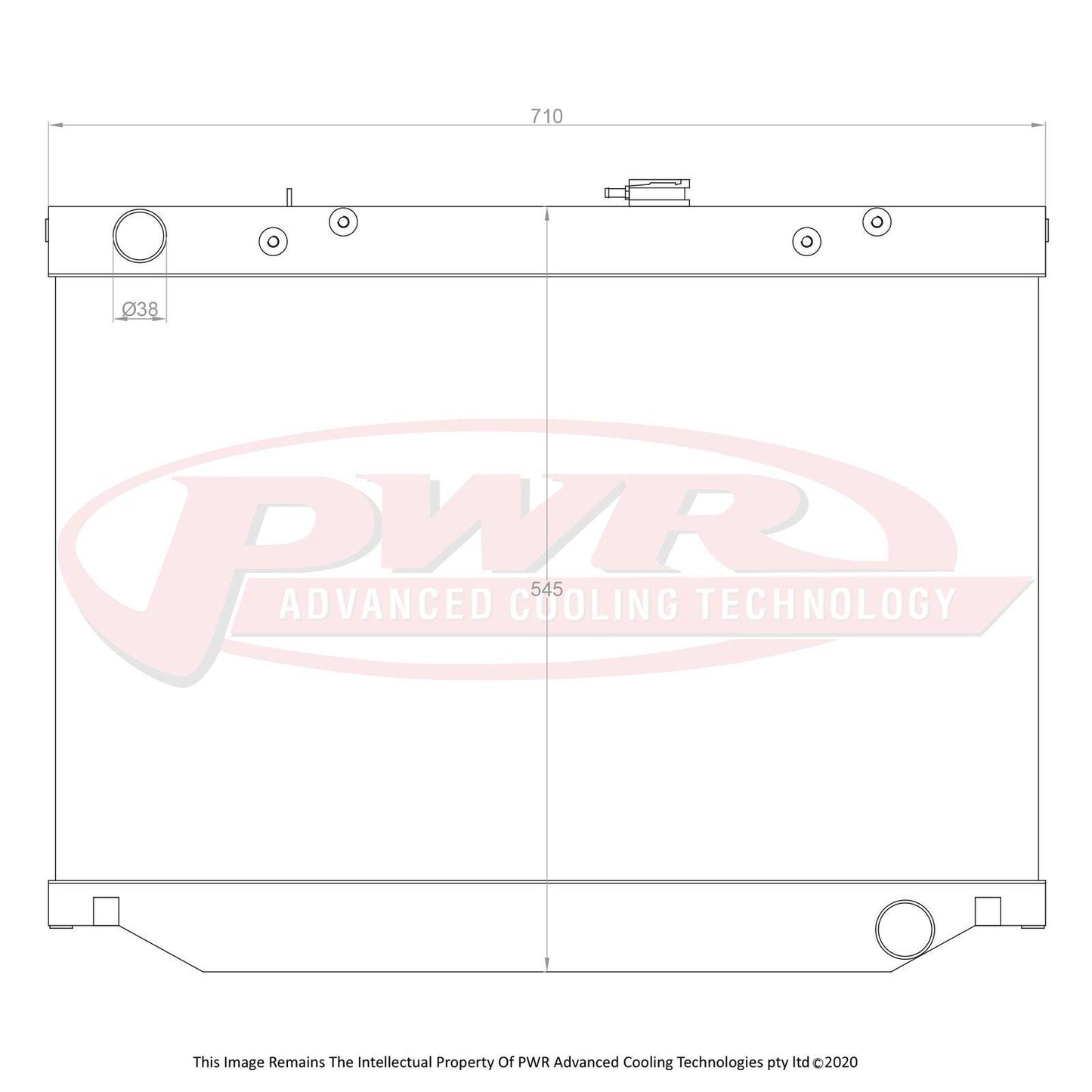 PWR 55mm Radiator (430mm Tall Core) (Toyota Landcruiser 100/105 Series 98-07) - PSICO OFFROAD