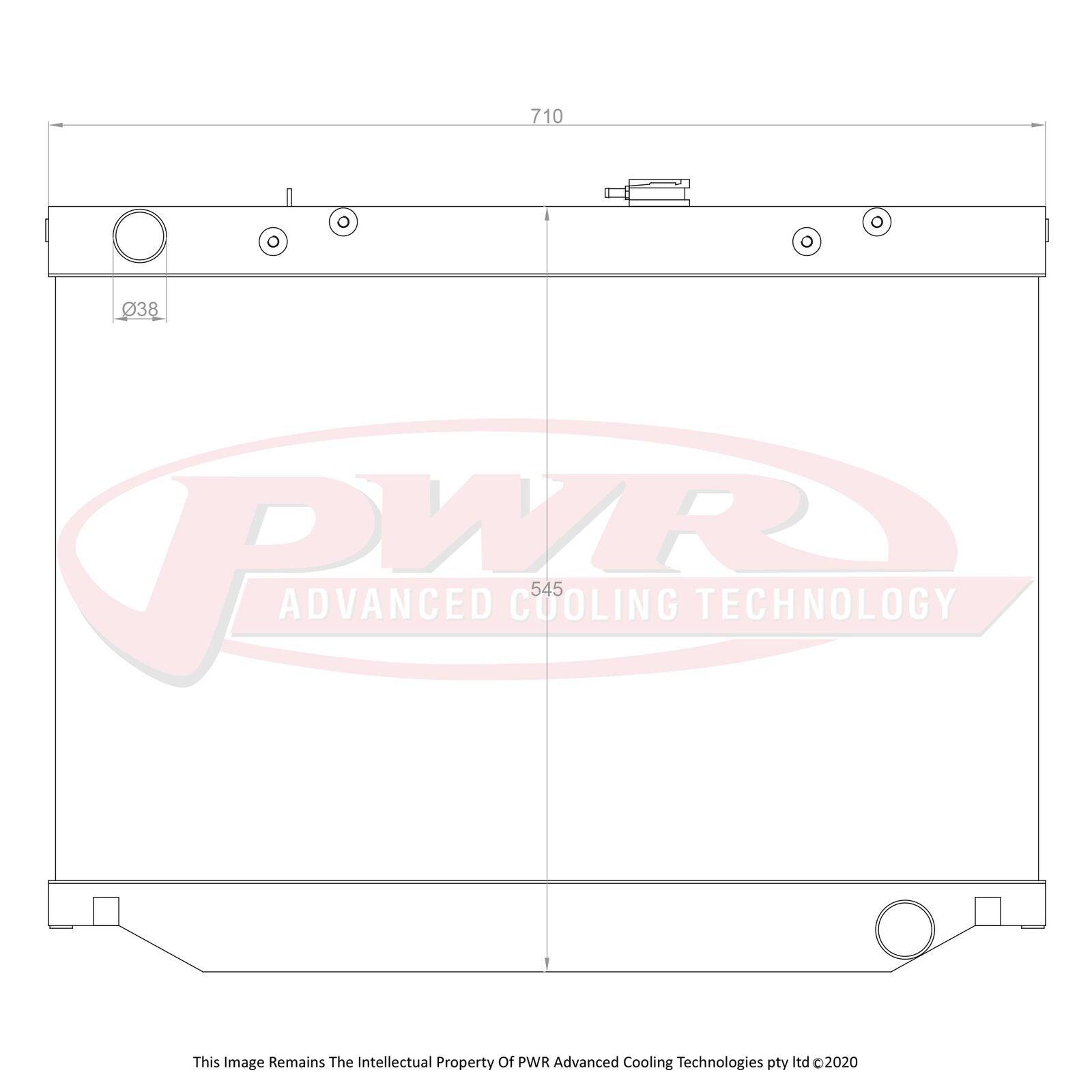 PWR 55mm Radiator (430mm Tall Core) (Toyota Landcruiser 100/105 Series 98-07) - PSICO OFFROAD