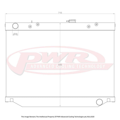 PWR 55mm Radiator (430mm Tall Core) (Toyota Landcruiser 100/105 Series 98-07) - PSICO OFFROAD