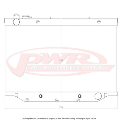 PWR 55mm Radiator (Toyota Landcruiser 80 Series Auto 90-97) - PSICO OFFROAD