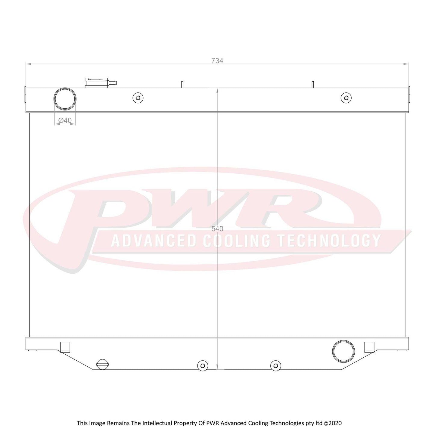 PWR 55mm Radiator (Toyota Landcruiser 80 Series 90-97) - PSICO OFFROAD