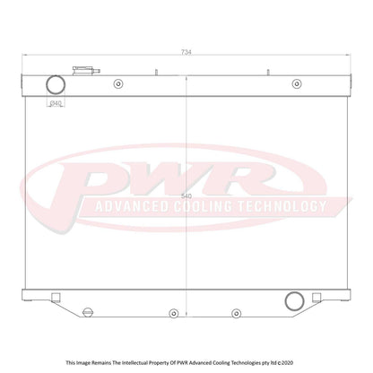 PWR 55mm Radiator (Toyota Landcruiser 80 Series 90-97) - PSICO OFFROAD