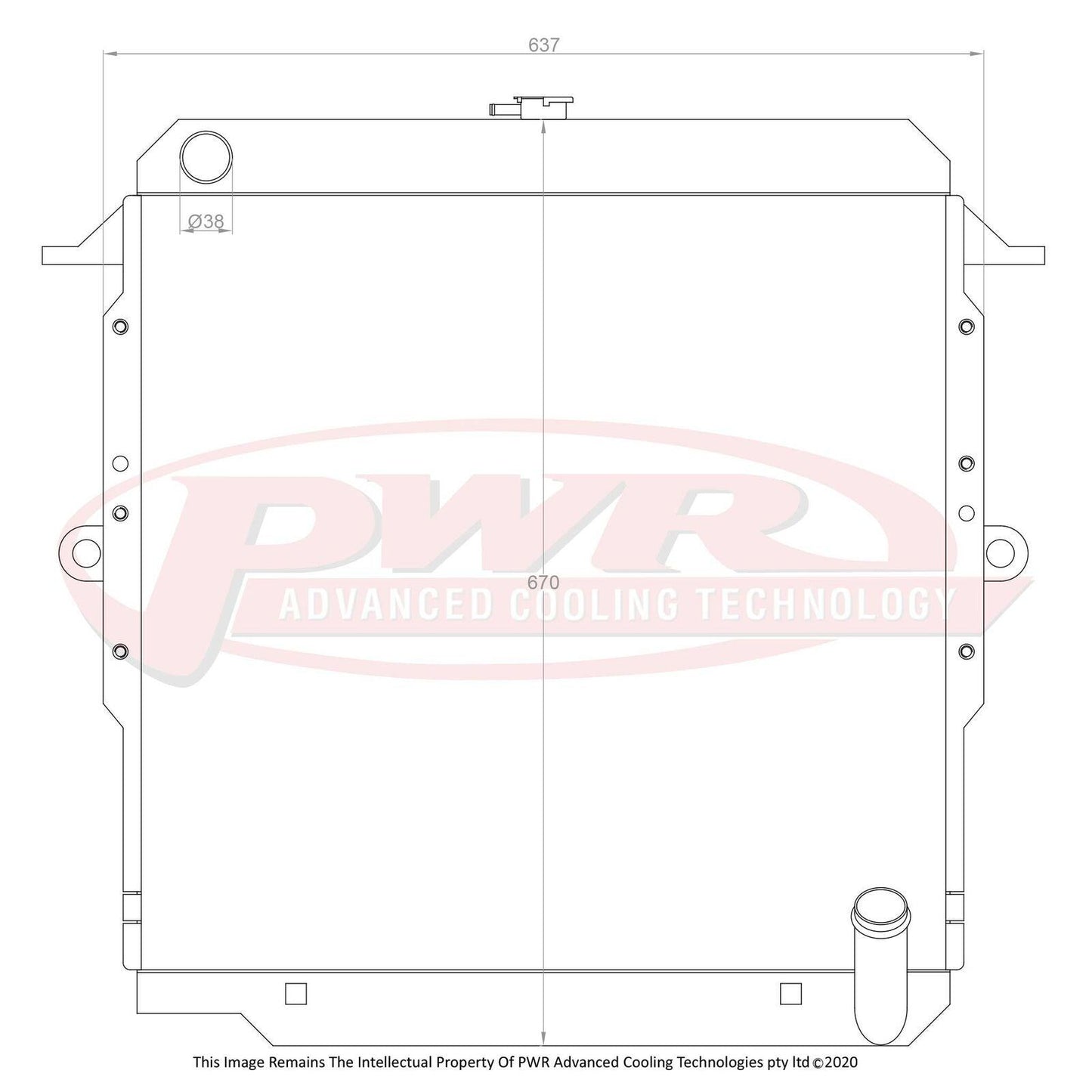 PWR 55mm Radiator (Toyota Landcruiser HZJ 79 Series 99-07) - PSICO OFFROAD