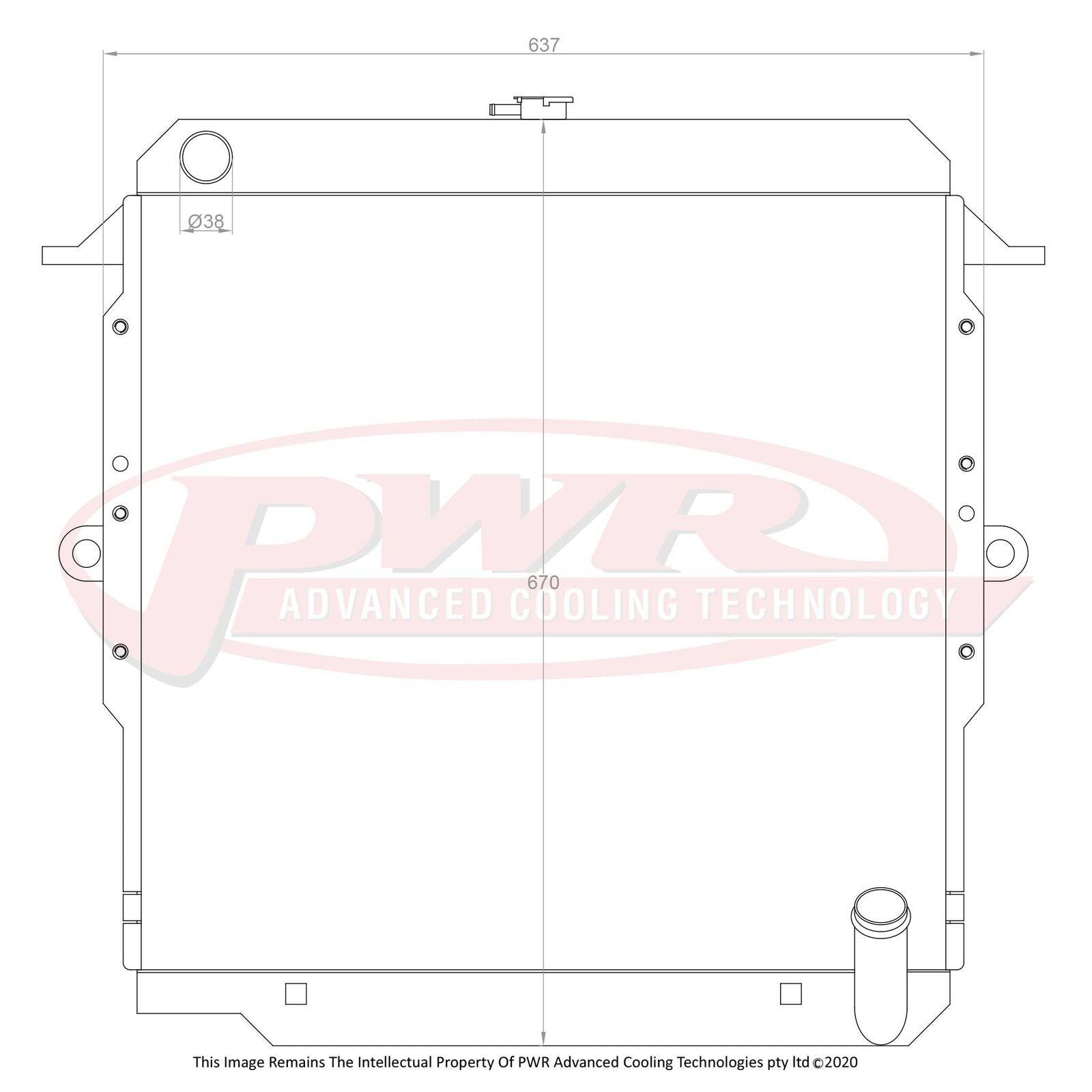 PWR 55mm Radiator (Toyota Landcruiser HZJ 79 Series 99-07) - PSICO OFFROAD