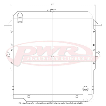 PWR 55mm Radiator (Toyota Landcruiser HZJ 79 Series 99-07) - PSICO OFFROAD