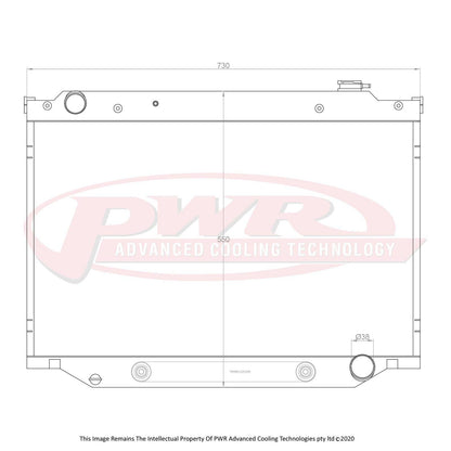 PWR 55mm Radiator (Toyota Landcruiser FZJ 80 Series Auto 92-96) - PSICO OFFROAD