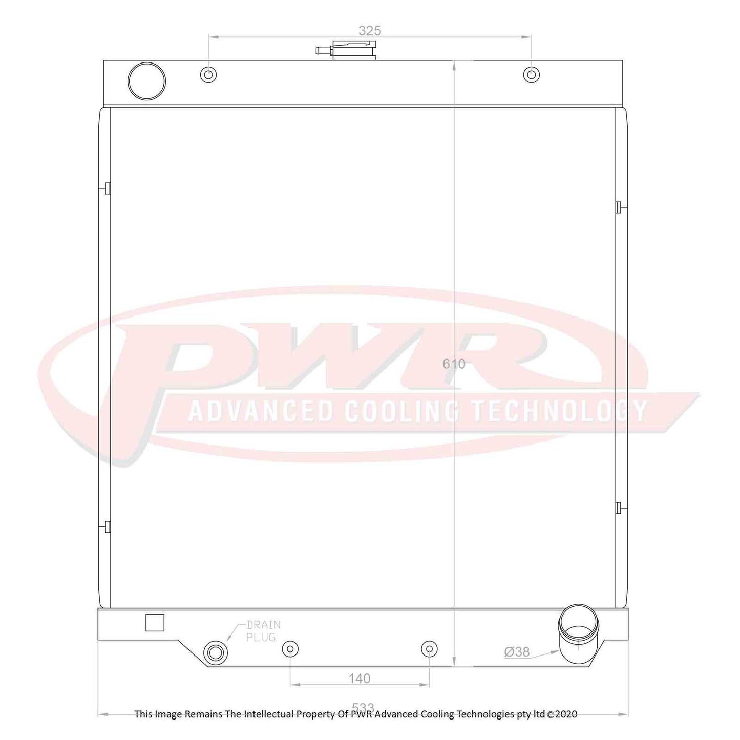 PWR 55mm Radiator (Toyota Landcruiser HZJ 70/75 Series Diesel 84-99) - PSICO OFFROAD