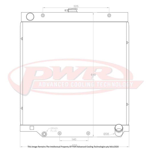 PWR 55mm Radiator (Toyota Landcruiser HZJ 70/75 Series Diesel 84-99) - PSICO OFFROAD