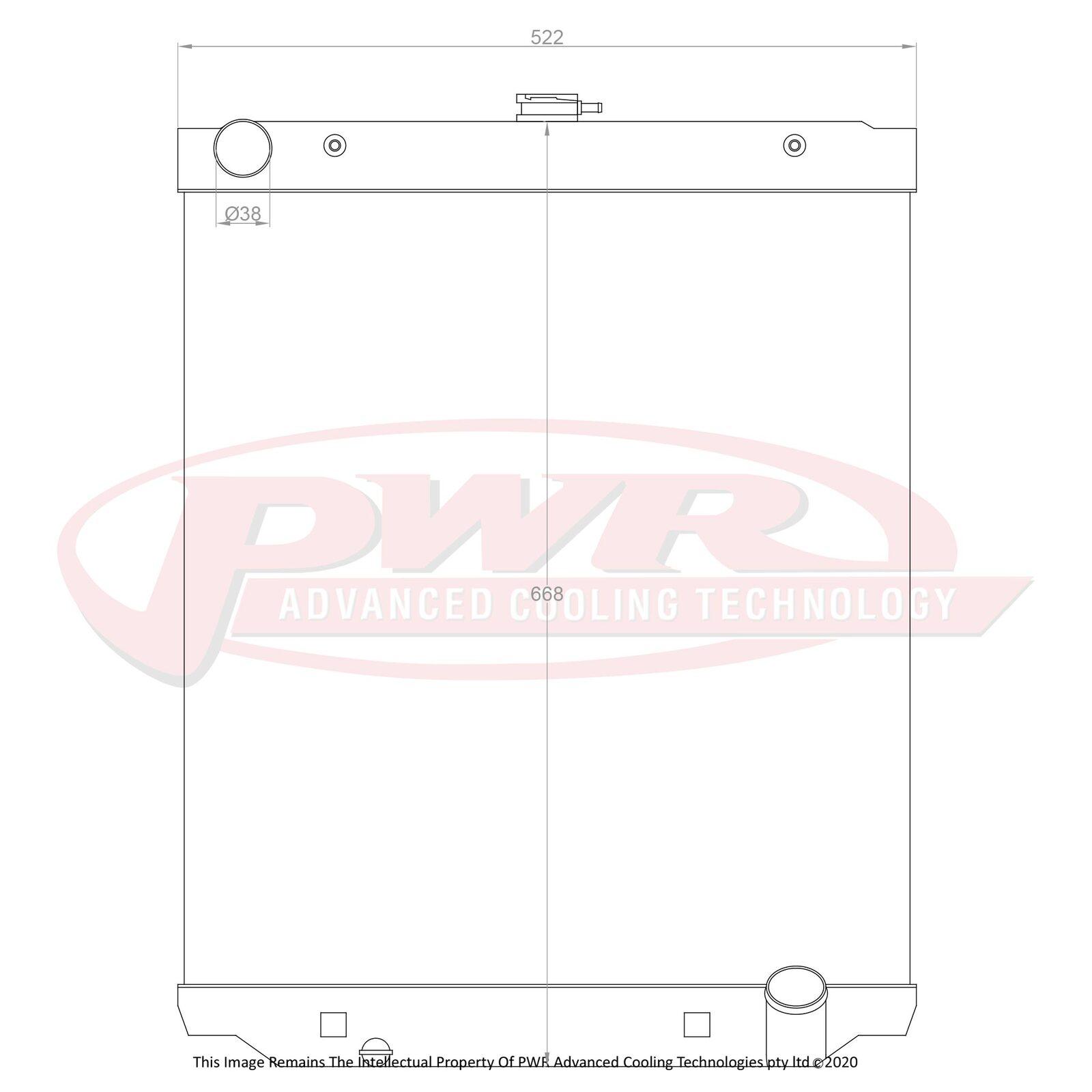 PWR 55mm Radiator (Toyota Landcruiser HDJ 79 Series 07-07) - PSICO OFFROAD