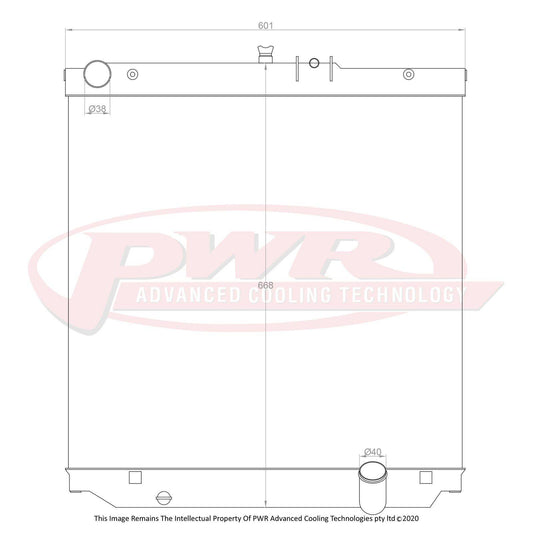 PWR 55mm Radiator (Toyota Landcruiser 70 Series 2007+) - PSICO OFFROAD