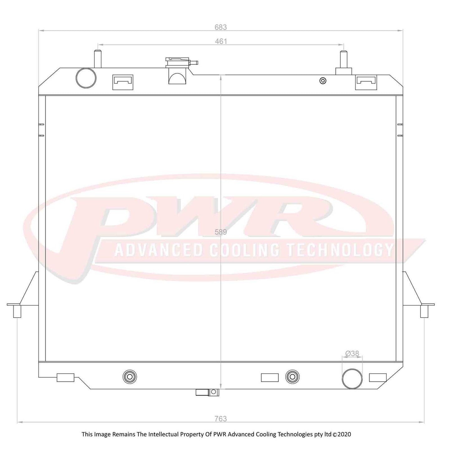 PWR 42mm Radiator (Isuzu D-Max Auto 12-20) - PSICO OFFROAD