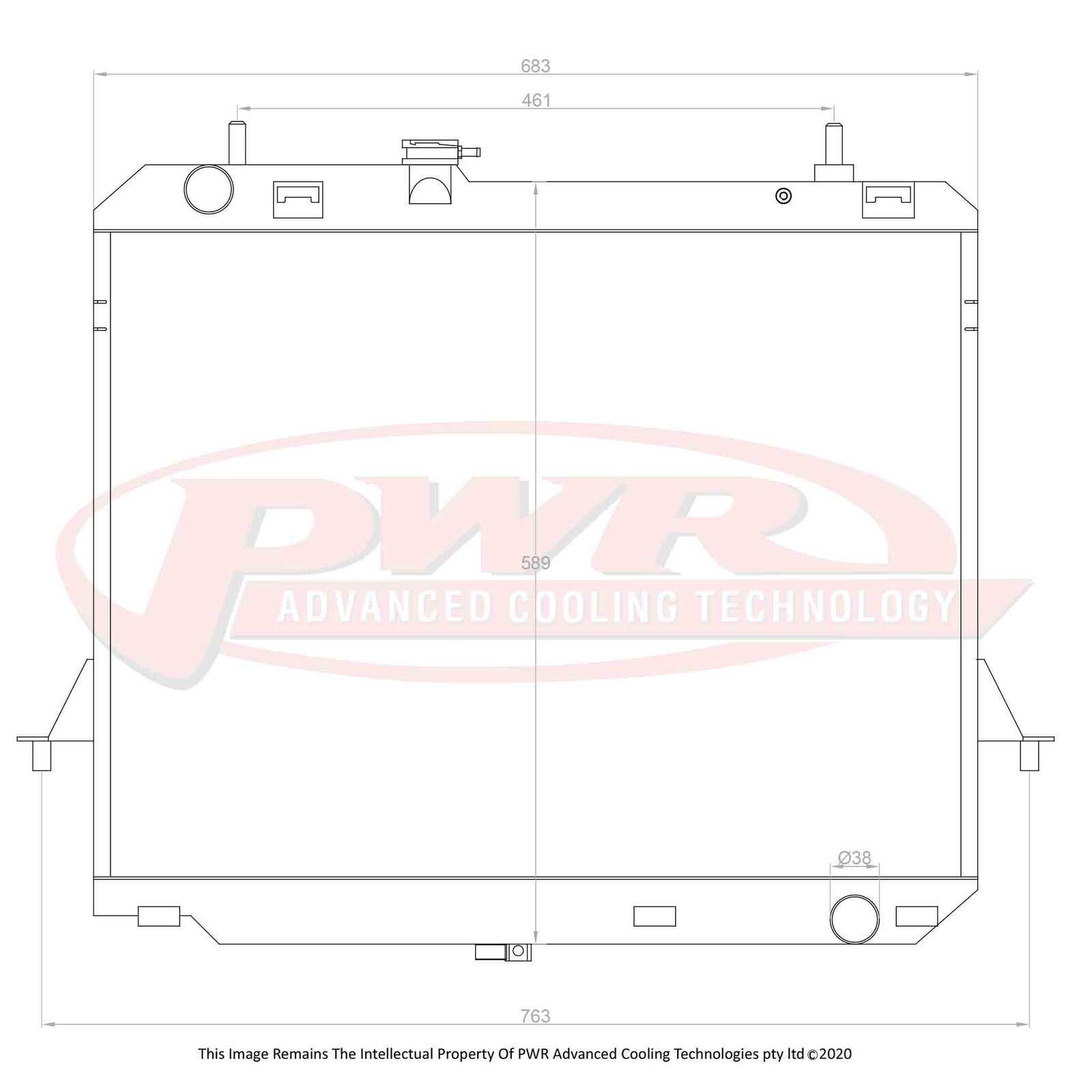 PWR 42mm Radiator (Isuzu D-Max 12-20) - PSICO OFFROAD