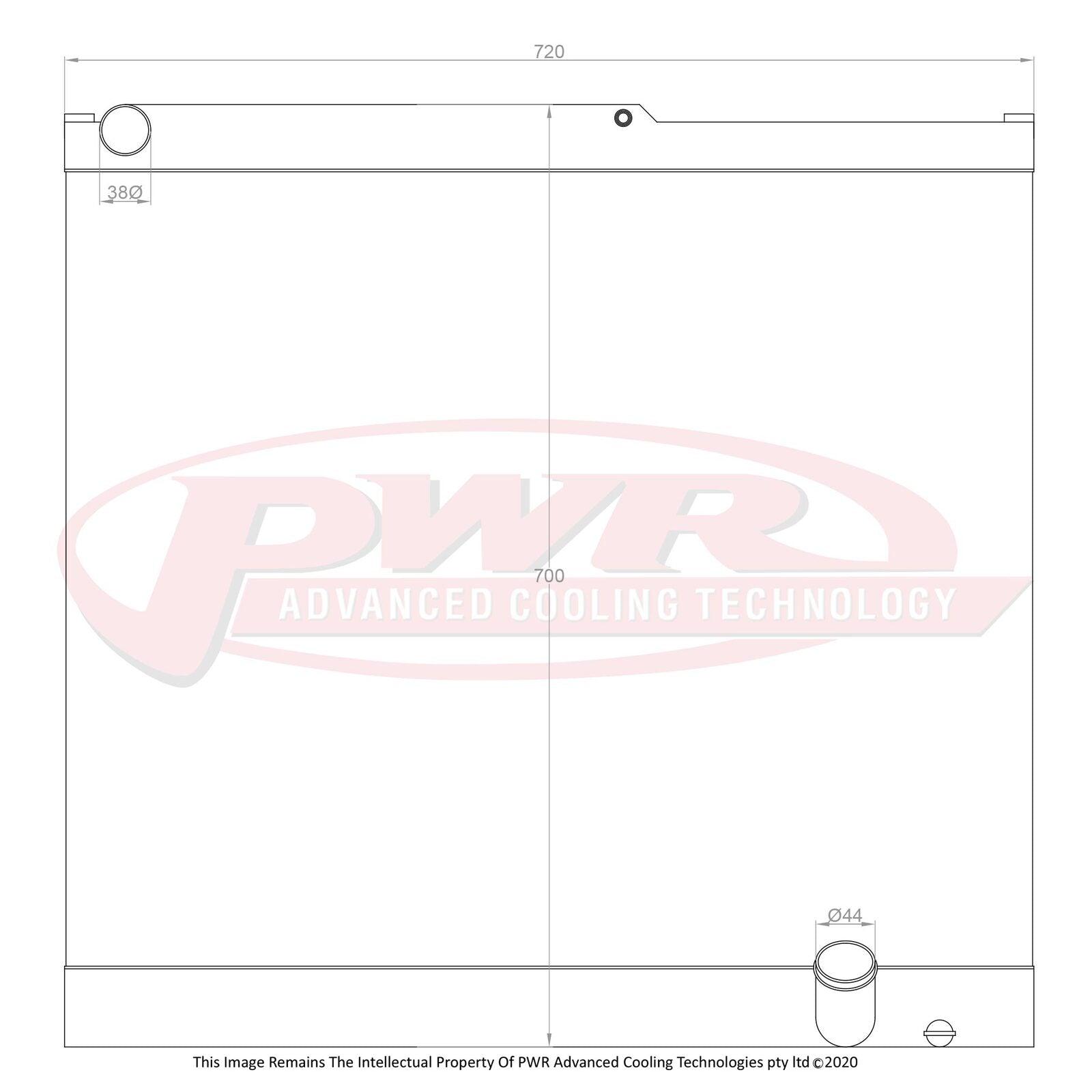 PWR Closemesh Radiator (No Filler) (Toyota Landcruiser 200 Series 2011+) - PSICO OFFROAD