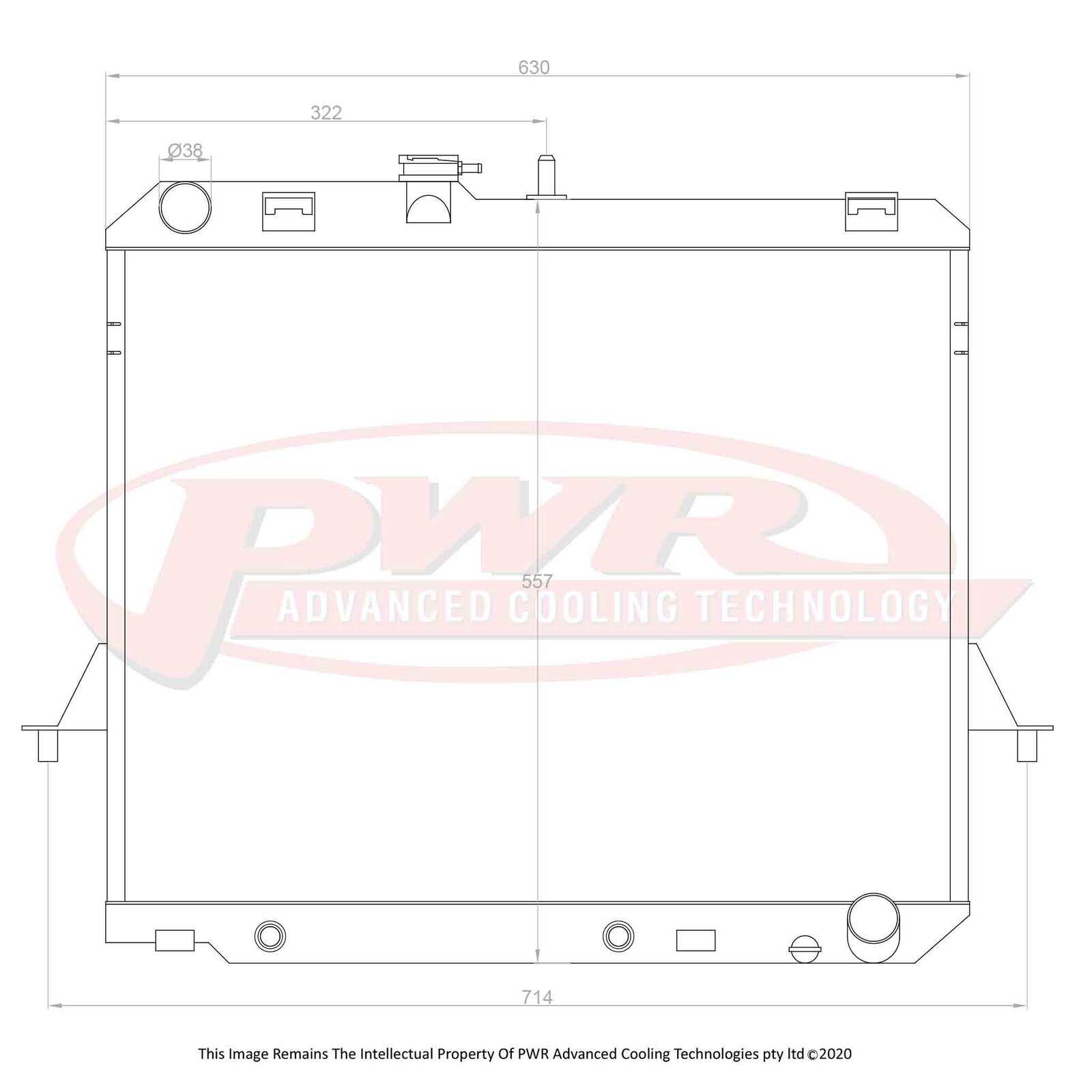 PWR 42mm Radiator (Holden Rodeo RA/Colorado Auto 03-08) - PSICO OFFROAD