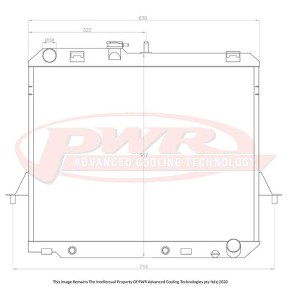 PWR 42mm Radiator (Holden Rodeo RA/Colorado Auto 03-08) - PSICO OFFROAD