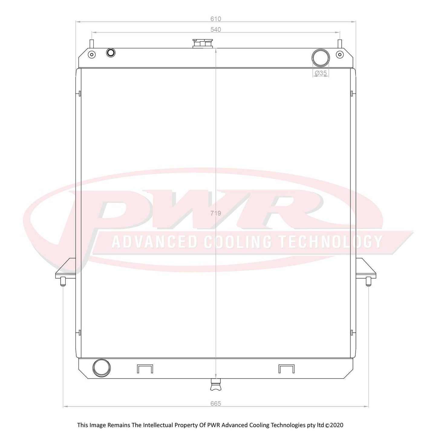 PWR 55mm Radiator (Nissan Patrol Y61 GU3 4.2TD/3.0TD 03-16) - PSICO OFFROAD