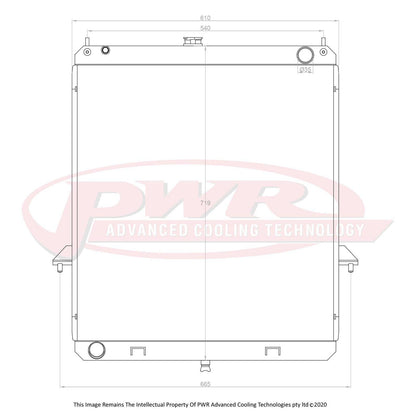 PWR 55mm Radiator (Nissan Patrol Y61 GU3 4.2TD/3.0TD 03-16) - PSICO OFFROAD